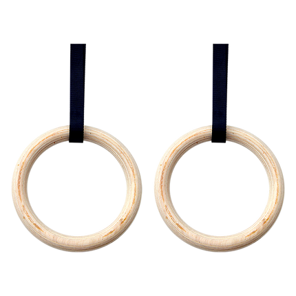235mm Wooden Gymnastic Rings – Olympic Gym Strength Training & Fitness