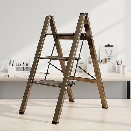 3 Step Ladder Foldable Lightweight – Anti-Slip Safety Stool for Home & Office
