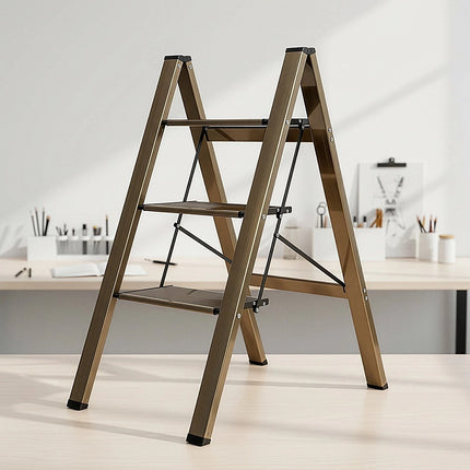 3 Step Ladder Foldable Lightweight – Anti-Slip Safety Stool for Home & Office