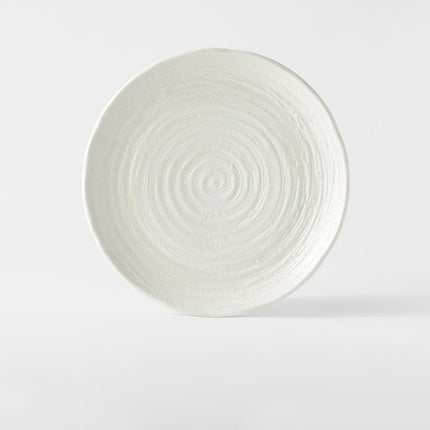 Dinner Plate 29.5cm White Spiral Glaze
