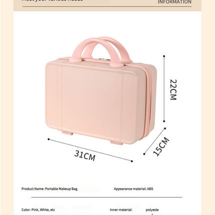 Personalized stylish and lightweight Pink mini suitcase for short trips