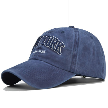 Vintage New York Est. 1625" Washed Cotton Baseball Cap - Adjustable & Unisex(Navy blue)"