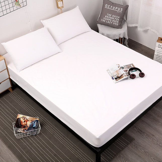 White Queen Size Waterproof Fitted Mattress Protector - Soft & Breathable Bed Cover, Hypoallergenic, Deep Pocket (152x190x30cm)