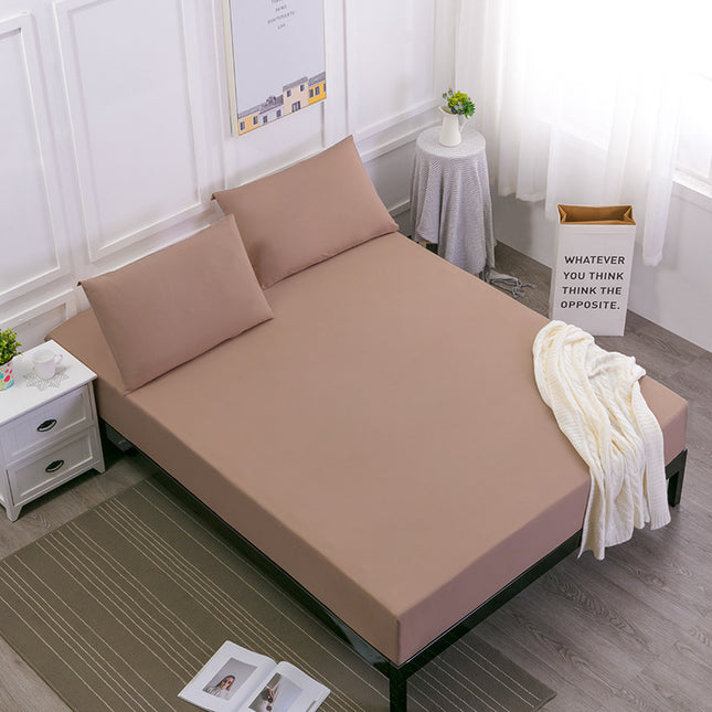 Brown Queen Size Waterproof Fitted Mattress Protector - Soft & Breathable Bed Cover, Hypoallergenic, Deep Pocket (152x190x30cm)