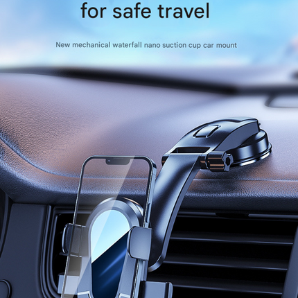 Black Universal Car Phone Mount Holder - 360° Rotation with Upgraded Suction Cup for Dashboard & Windscreen