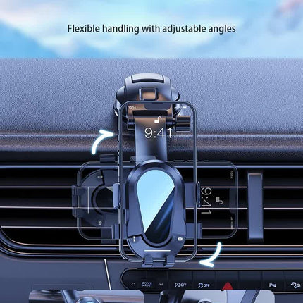 Red and Black Universal Car Phone Mount Holder - 360° Rotation with Upgraded Suction Cup for Dashboard & Windscreen