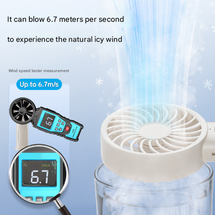 Black Mini Portable USB Rechargeable Fan - Quiet Cooling for Desk or Travel
