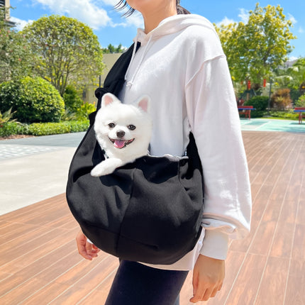 Black Pet Carrier Backpack - Comfortable Shoulder Bag for Cats and Dogs, Ideal for Outdoor Use in Autumn and Winter