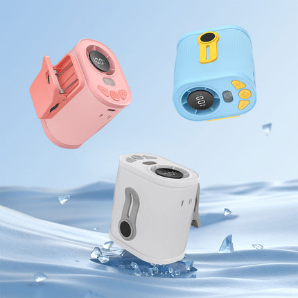 Pink High-Speed Mini Clip Fan with 360° Rotation – Portable, Rechargeable & Multi-Functional Cooling Solution
