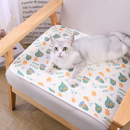 2-Pack Black Cat Pet Summer Cooling Latex Pad (M Size: 50*40cm) - Breathable Ice Silk & Latex-Filled Dog Bed Cat Sleeping Mat with Non-Slip Base