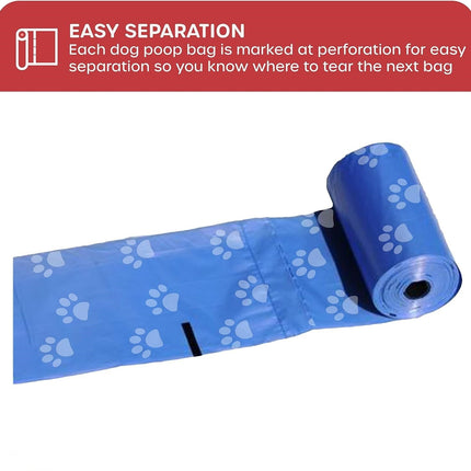 300-Count Biodegradable Dog Poop Bags with Bone Dispenser - Bulk Pack & Extra Thick, Leak-Proof Pet Supplies