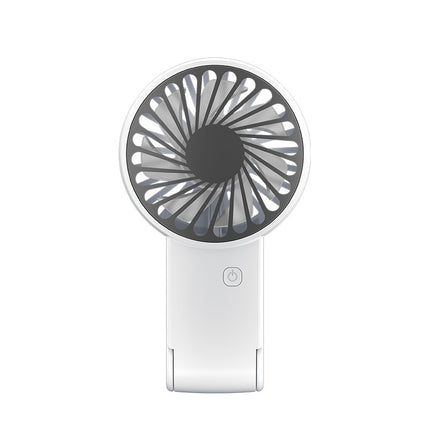White 2 Pack Mini Portable Handheld Fan Foldable Desktop Personal Fan USB Rechargeable Pocket Fan with 3 Speeds for Travel Office and Outdoor