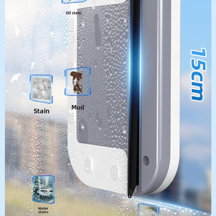 Magnetic Double Sided Window Cleaner for 20-35mm Double Glazed Glass High Rise Safety Wiper Tool White