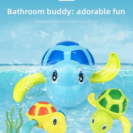 Three-Piece Wind-Up Swimming Turtle Bath Toy Set (Yellow, Green, and Blue Colors), Adorable Floating Turtle Combo, Fun Water Play Toy, Ideal Gift for Infants and Toddlers