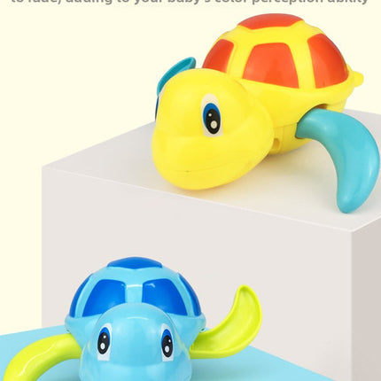 Three-Piece Wind-Up Swimming Turtle Bath Toy Set (Yellow, Green, and Blue Colors), Adorable Floating Turtle Combo, Fun Water Play Toy, Ideal Gift for Infants and Toddlers