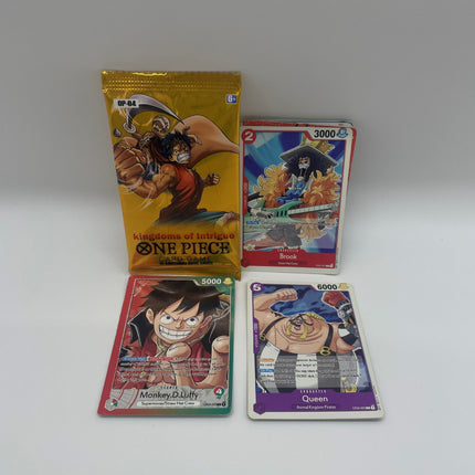One Piece Themed Trading Card Game 300 Pieces Booster Box Set Kingdoms of Intrigue Anime Battle Collectibles Featuring Sabo Zoro and Sanji Yellow Edition