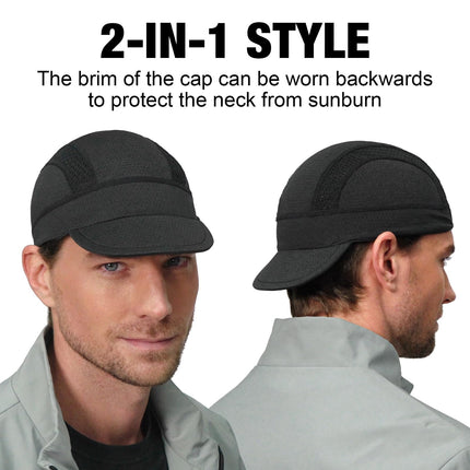 Grey Mesh Cycling Cap Under Helmet Liner Breathable Skull Cap with Flip Up Brim Sun Shade Moisture Wicking Hat for Bike Running Fits 55-60cm