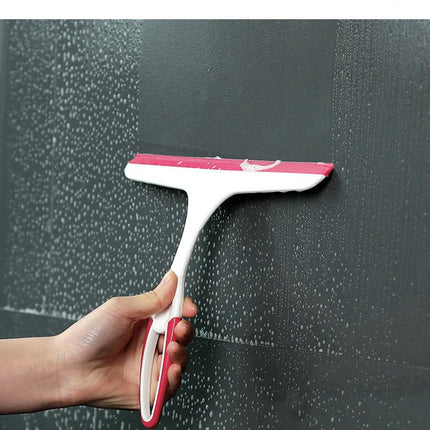 3 PCS Window Squeegee Set Shower Glass Wiper Streak Free TPR Blade Multi Purpose Cleaning Tool for Bathroom Mirror Car Tiles Red Green Blue
