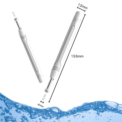 Smart Visual Ear Wax Removal Tool with HD Camera WiFi Wireless Otoscope Ear Cleaner 3.5mm Ultra Slim Lens for iPhone Android White