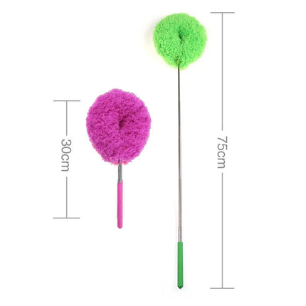 2-Pack Blue Telescopic Electrostatic Duster with 360° Hollow Ring Design - Fan Blade Cleaner, High Reach Dust Removal, Multi-Purpose