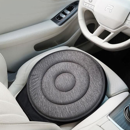 Grey 360° Swivel Car Seat Cushion – Portable Rotating Transfer Aid for Elderly, Pregnant Women & Mobility Support