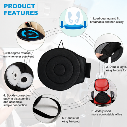 Brown 360° Swivel Car Seat Cushion – Portable Rotating Transfer Aid for Elderly, Pregnant Women & Mobility Support