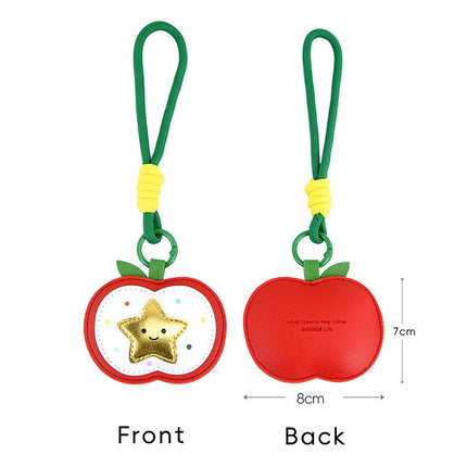 4-piece set Christmas theme Shaped PU Leather Keychains – Cute Holiday Bag Ornaments and Car Decorations