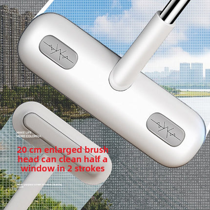 10PCS 2-in-1 Window Fly Screen Cleaner Brush with Extendable 82cm Stainless Steel Handle Multifunctional Mesh Cleaning Tool for Wet and Dry Use on Glass and Carpets