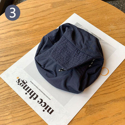 Navy blue Packable Bucket Hat Unisex Wide Brim Foldable Sun Protection Hiking Travel Cap