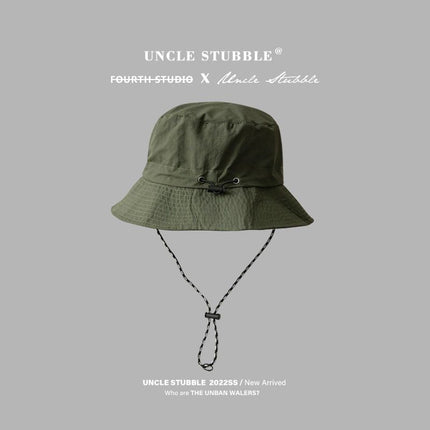 Army green Packable Bucket Hat Unisex Wide Brim Foldable Sun Protection Hiking Travel Cap