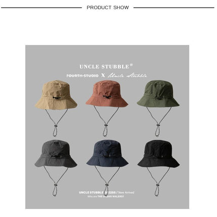 Brick red Packable Bucket Hat Unisex Wide Brim Foldable Sun Protection Hiking Travel Cap