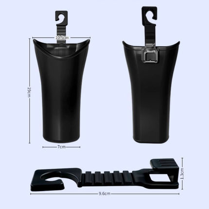2-Pack Car Umbrella Holder & Waterproof Storage Bucket with Hanging Hook – Multi-Purpose Umbrella Organizer, Seat Back Trash Bin & Storage Container for Vehicle Home Office Use