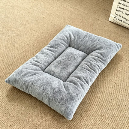 40 x 60CM Large Plush Pet Bed Mat for Dogs & Cats – Light Grey Double-Sided Soft Cushion, Breathable Moisture-Resistant Sleeping Pad for Small, Medium & Large Pets