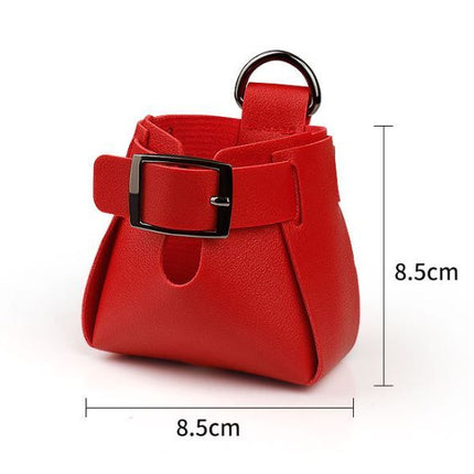 2-Pack Brown Car Air Vent Leather Storage Pockets with Soft Velvet Lining & Vent Clip - Compact Hanging Organizer Storage Bag, Charging Cable Access and Open-top Design for Phone Keys Sunglasses and Bottles