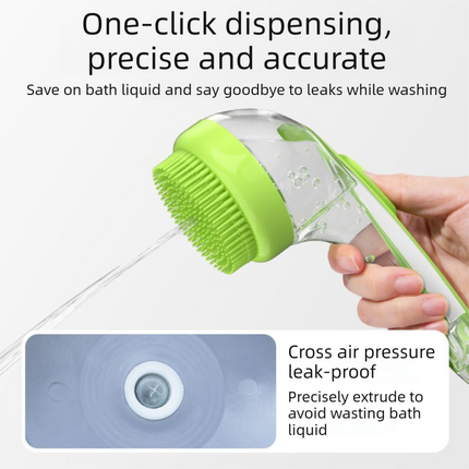 2-Piece Pet Cleaning Set - Blue Silicone Bath Brush with Liquid Dispenser and Blue 40*80cm  Microfiber Drying Towel, Cleaning Leak-Proof Massage Scrubber for Dogs and Cats