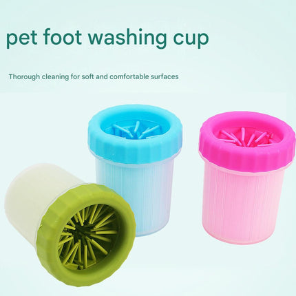Pink small size Pet Paw Cleaner Cup Portable Dog Paw Washer with Soft Silicone Bristles TPR Silicone Cleaning Cup for Muddy Paws Dogs and Cats