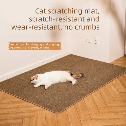 Grey S size 40*60cm Soft Cat Scratching Mat & Lounge Bed – Durable Furniture Protector Rug, Washable Scratch Pad for Cats and Small Pets