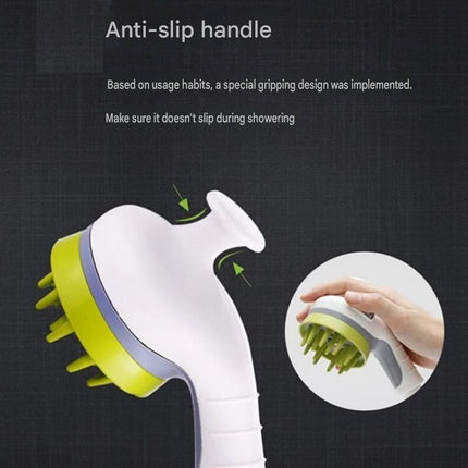 Orange Pet Bathing Shower Sprayer Brush with Water  Control Switch Control Dog Grooming Massage Shampoo Rinse Tool