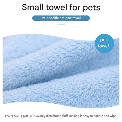 2-piece Pink Quick-drying pet grooming glove towel; made of soft, highly absorbent coral fleece; suitable for drying dogs and cats after bathing.