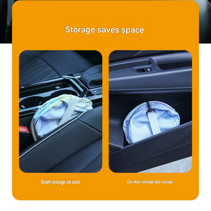 Space rabbit pattern Car Trash Can - Foldable Dual-Layer Waterproof Car Garbage Bin , Space-Saving, Easy Clean, Portable Storage for Vehicle Interior, Durable Faux Leather Material