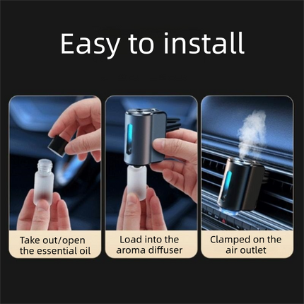 2 pcs Car interior essentials set-Grey Car Air Vent Aroma Diffuser &Black  Hanging Storage Bin- hanging storage container that is convenient to use and Compact