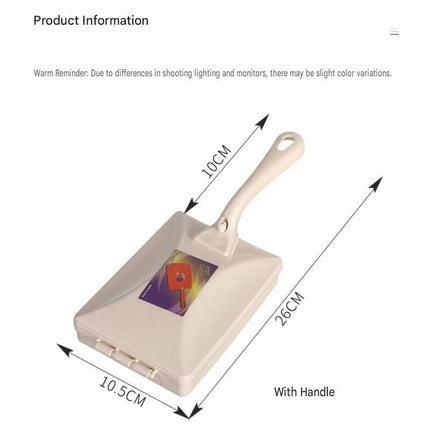 Blue Double Roller Cleaning Brush - PP Material, Sealed Dustpan Design with Detachable Rollers - Lightweight Carpet Sofa Bed Sweeper for Pet Hair and Crumbs