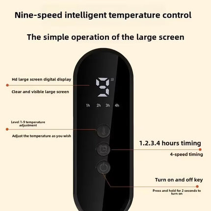 Electric Heating Pad 40 x 76cm with 9 Heat Levels and 4 Timer Settings, Washable Full Body Heating Mat for Back, Waist, Legs and Shoulders
