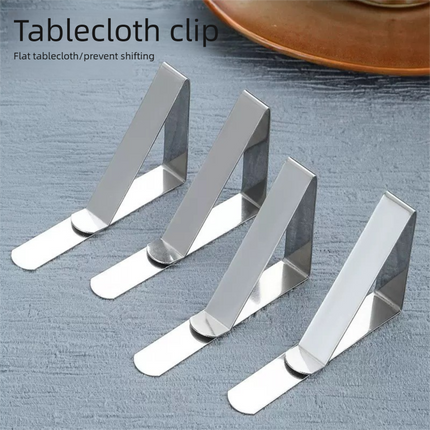 Stainless Steel Tablecloth Clips 12 Pack – Triangle Design, 4.5cm Opening, Silver Tablecloth Fasteners for Outdoor Picnics, Patio Dining, Garden Parties and Home Use Amazing Shopping
