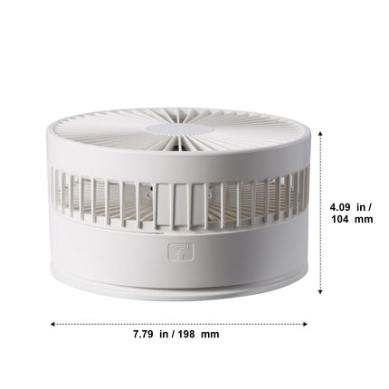 VEVOR 8 Inch Foldable Oscillating Standing Fan with Remote Control, 4 Speed Adjustable Portable Desk Quiet Fan, 7200mah Rechargeable USB Small Fan, Folded Rotating Floor Fan for Bedroom Office Travel