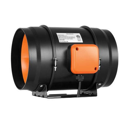 VEVOR Inline Duct Fan, 203.2mm 506.2 CFM with Temperature Humidity Controller, Quiet EC-motor Ventilation Exhaust Fan for Cooling Booster, Grow Tents, Hydroponics