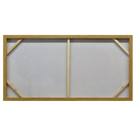 140X70cm Chromatic Breeze Dark Wood Framed Hand Painted Canvas Wall Art